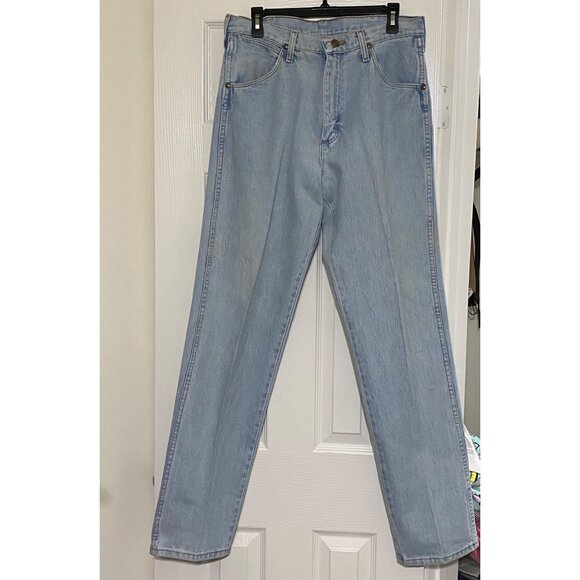 Wrangler Men’s Vintage Straight Leg Jeans 32x34 Light Blue - Picture 6 of 15